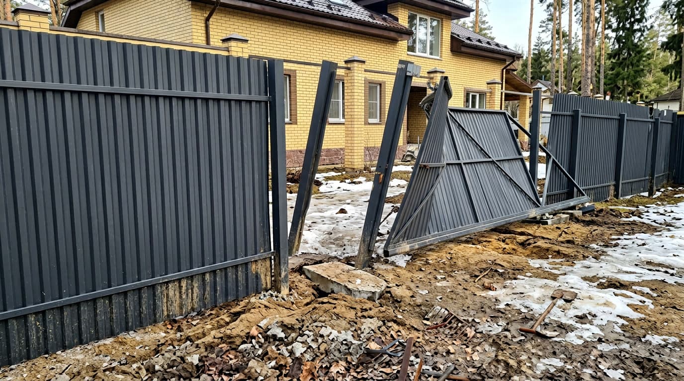 Перекошенные столбы